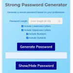 Strong Password Generator